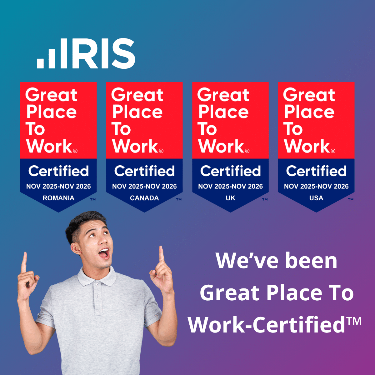IRIS Software Group Earns Best Workplace Certification for Six Consecutive Years