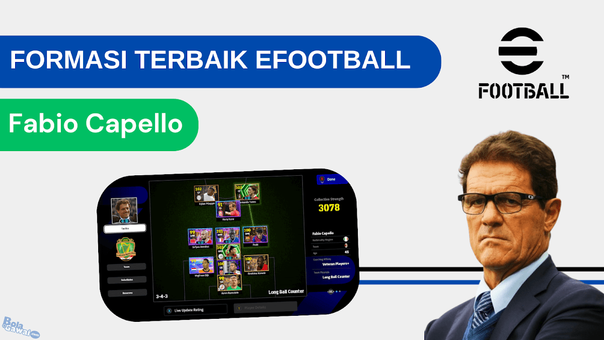 Fabio Capello’s Best Formation in eFootball 2026
