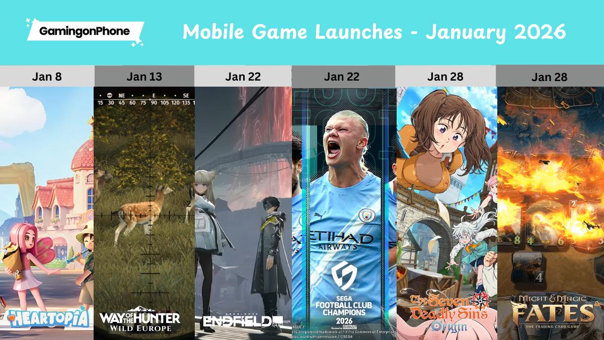 All Mobile Games (Android and iOS) released in January 2026