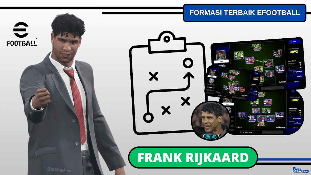 Formasi Terbaik Frank Rijkaard di eFootball 2026 (Link-up Play Manager)